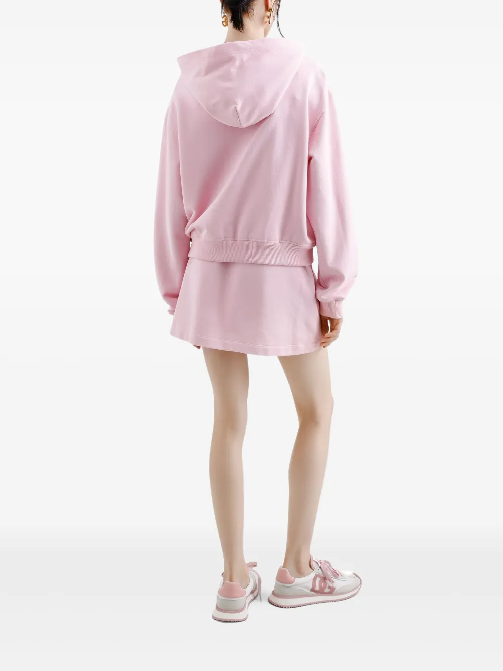 Dolce & Gabbana Hoodie met logo-reliëf Roze
