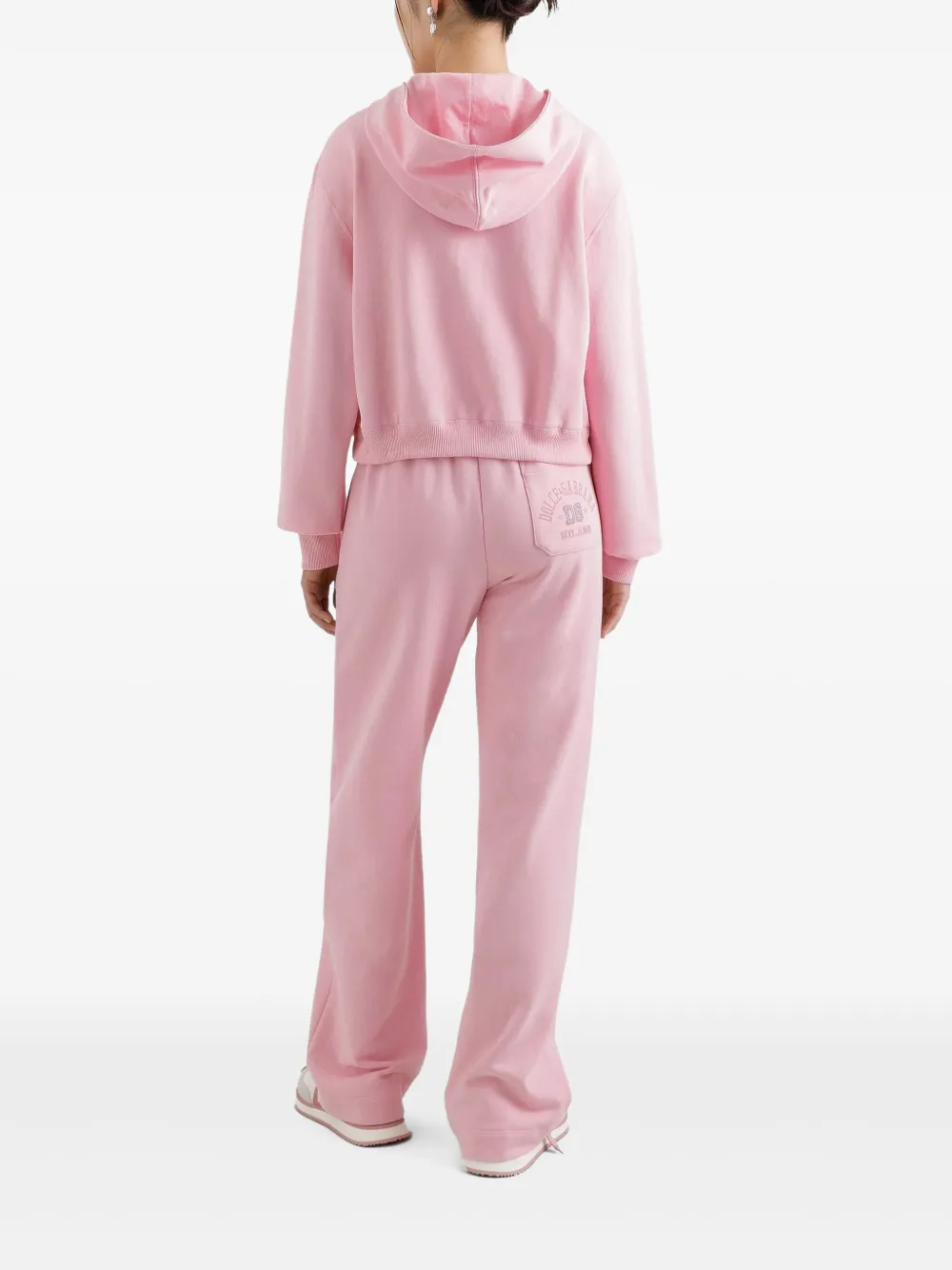 Dolce & Gabbana Hoodie met geborduurd logo Roze
