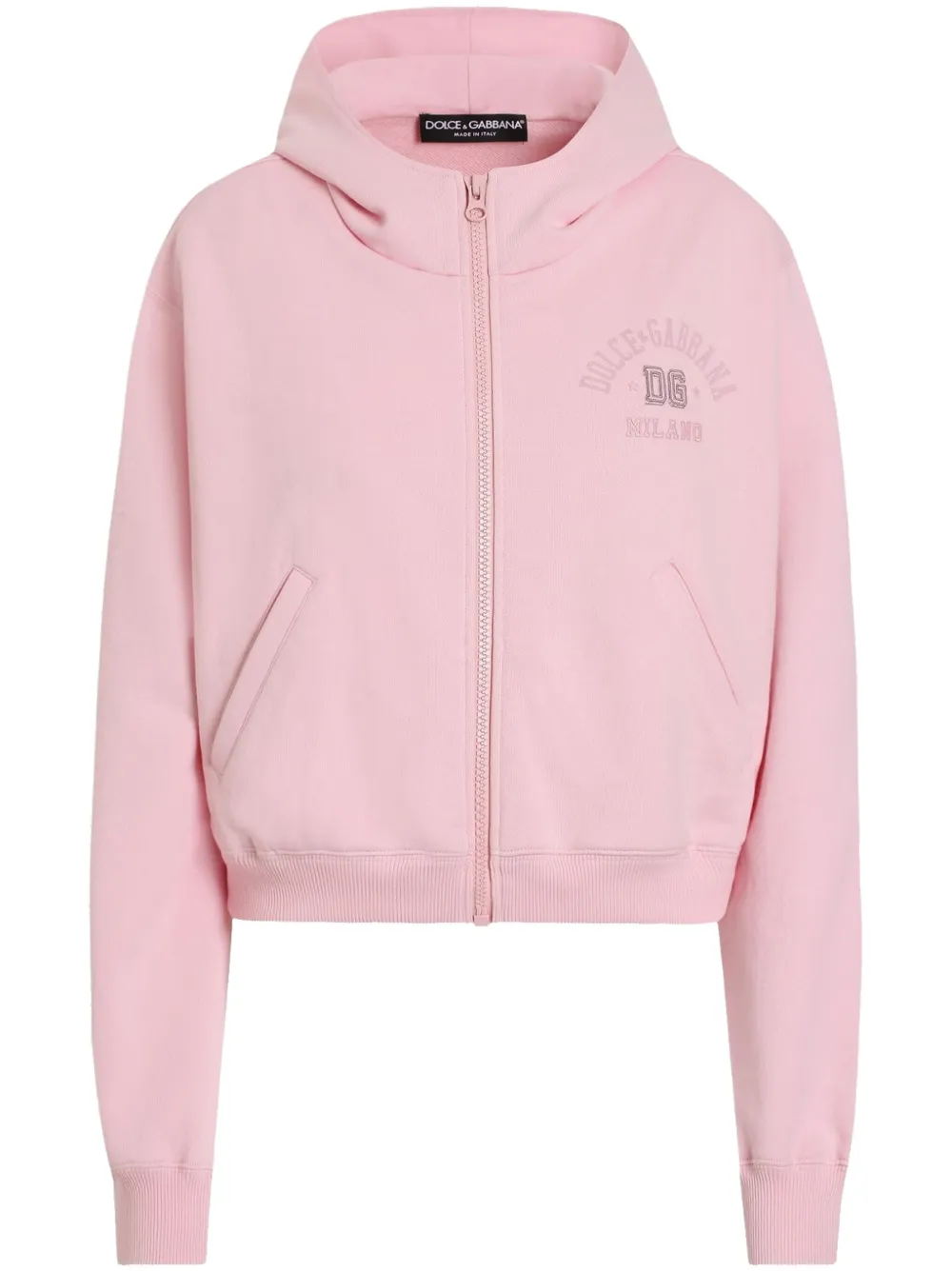 Dolce & Gabbana Hoodie met geborduurd logo Roze