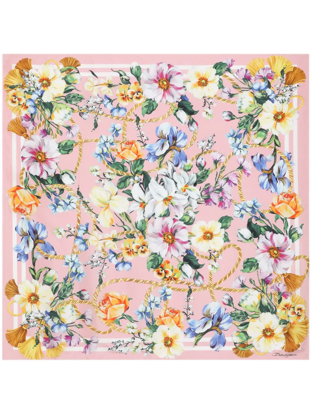 Dolce & Gabbana Sjaal met bloemenprint Roze