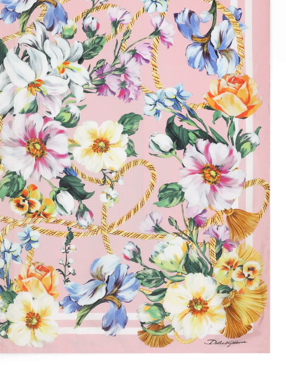 Dolce & Gabbana Sjaal met bloemenprint - Roze