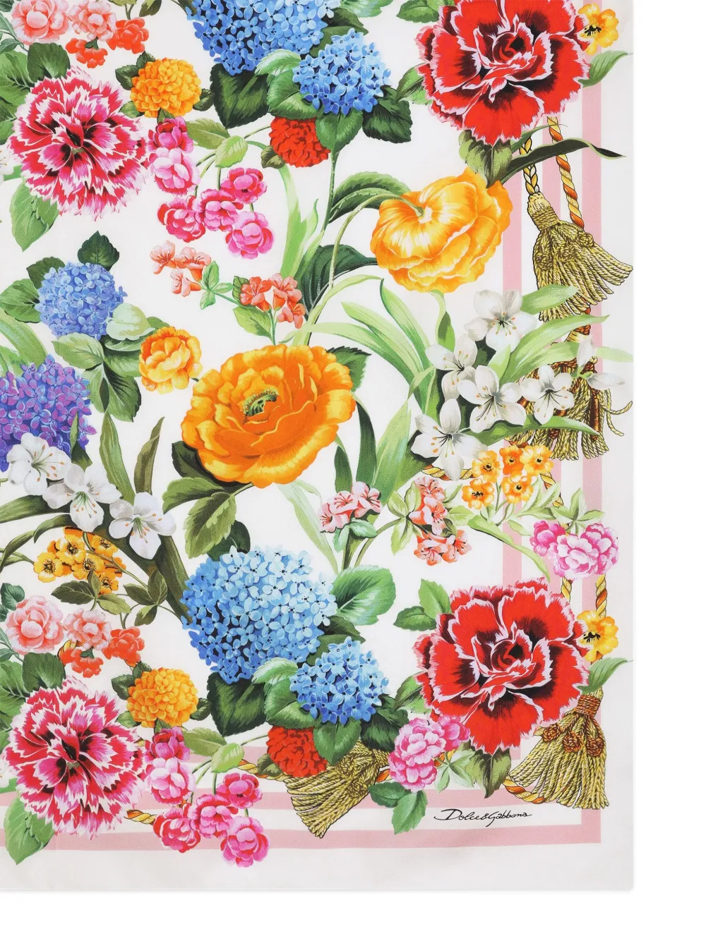 Dolce & Gabbana Sjaal met bloemenprint - Wit