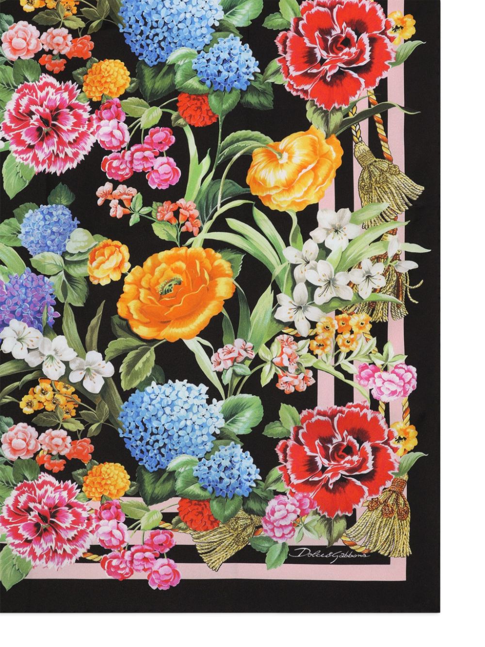 Dolce & Gabbana floral-print foulard - Zwart