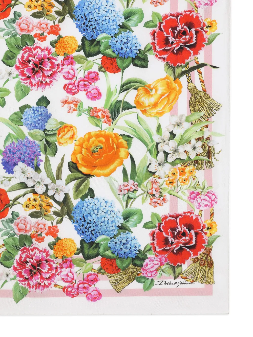 Dolce & Gabbana Sjaal met bloemenprint - Wit