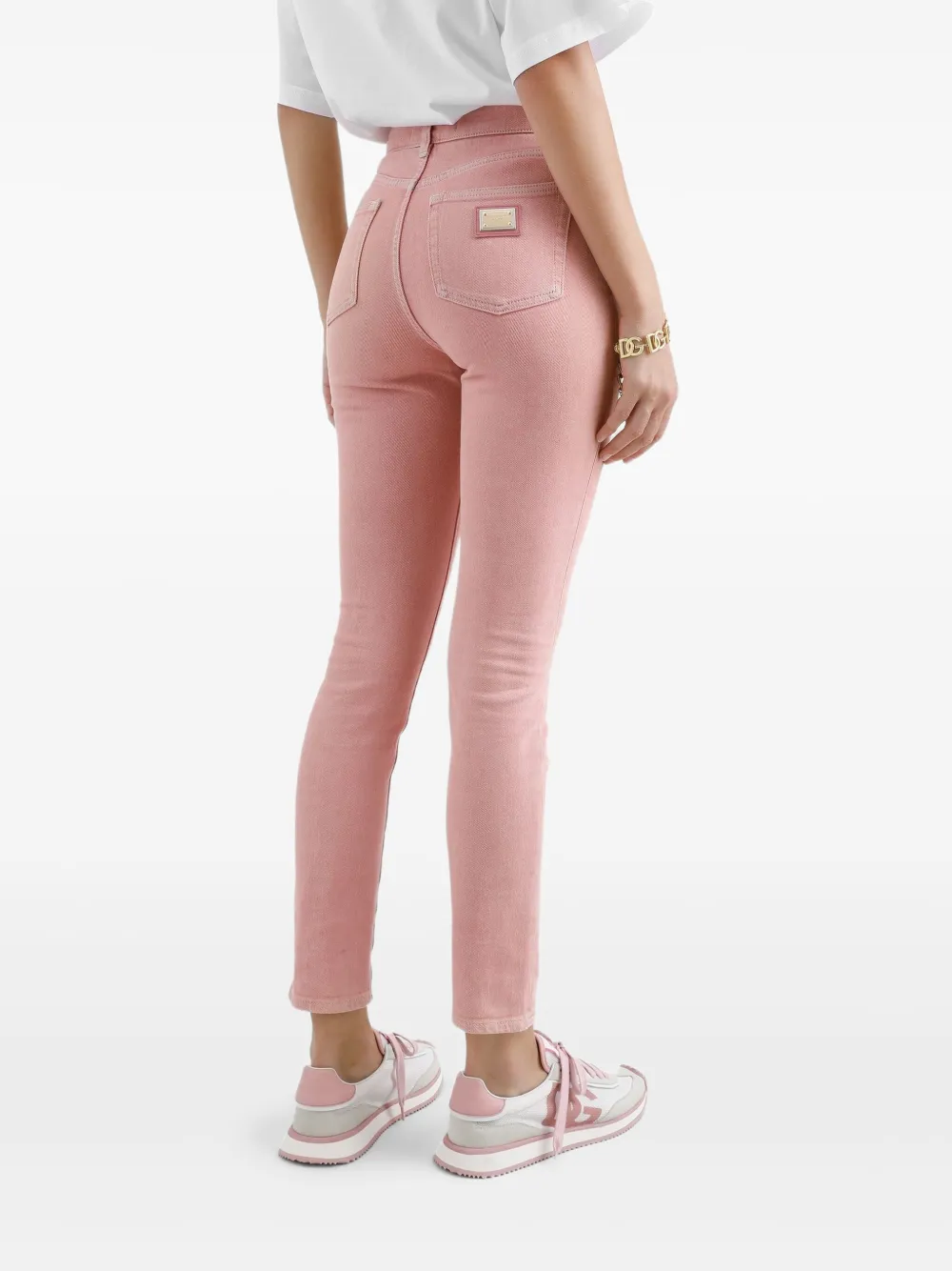 Dolce & Gabbana Jeans met logoplakkaat Roze