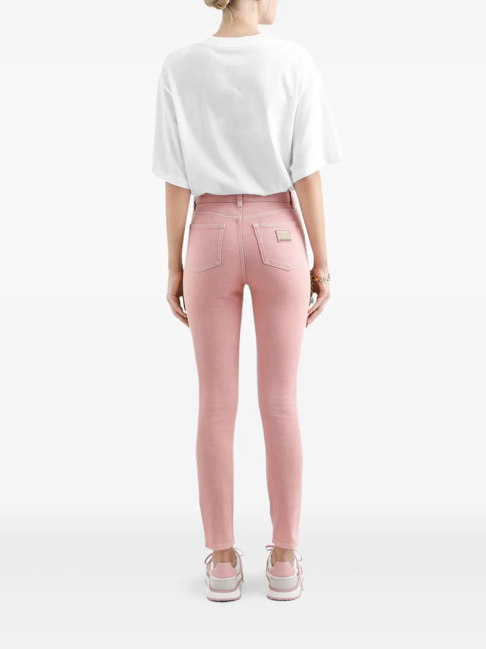 Dolce & Gabbana Jeans met logoplakkaat Roze