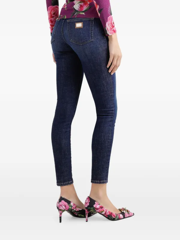 Dolce & Gabbana logo-plaque Jeans | Blue | FARFETCH CA