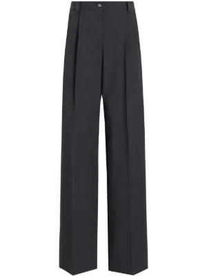 Dolce & Gabbana Virgin wool-blend Trousers | Black | FARFETCH CA