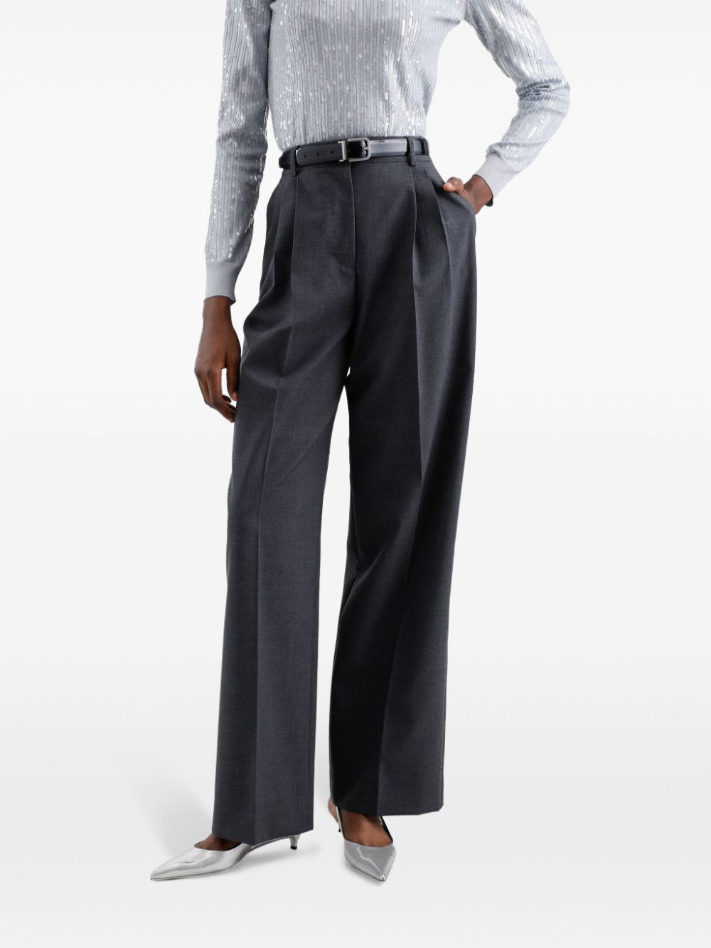 Cheap Marni pressed-crease straight-leg trousers Women