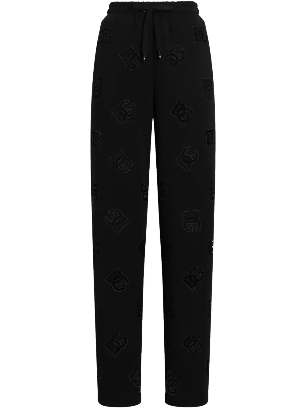 Dolce & Gabbana Trainingsbroek met geperforeerd logo Zwart