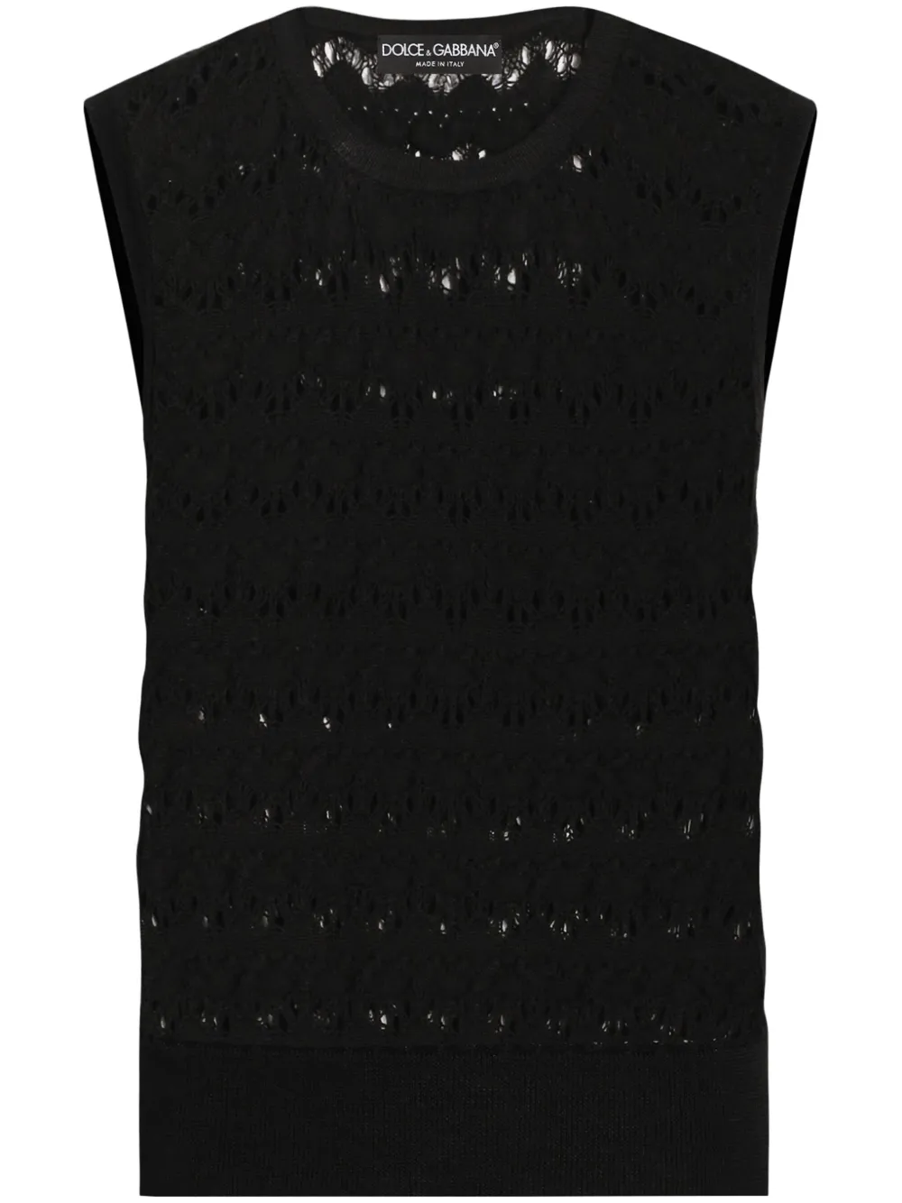 Dolce & Gabbana オープンニット トップ - ブラック Dolce & Gabbana オープンニット トップ - ブラック