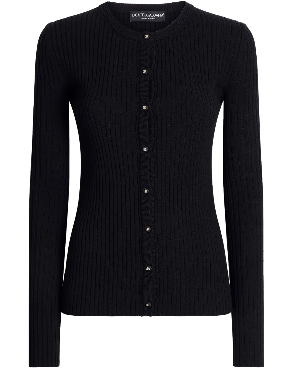 Dolce & Gabbana Ribgebreid vest Zwart
