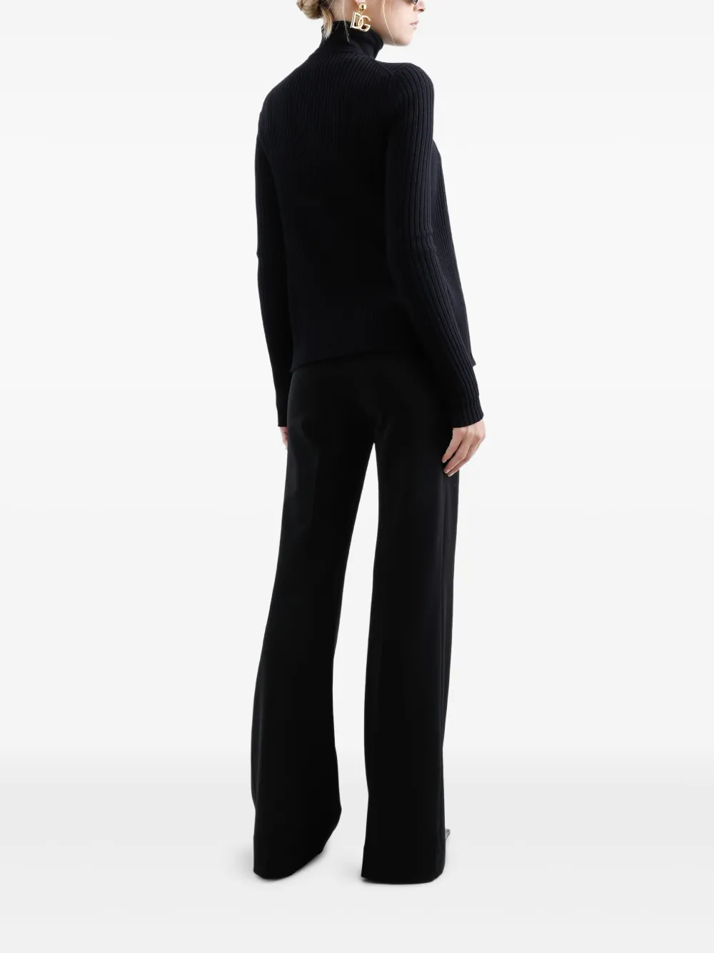 Dolce & Gabbana Ribgebreid vest Zwart