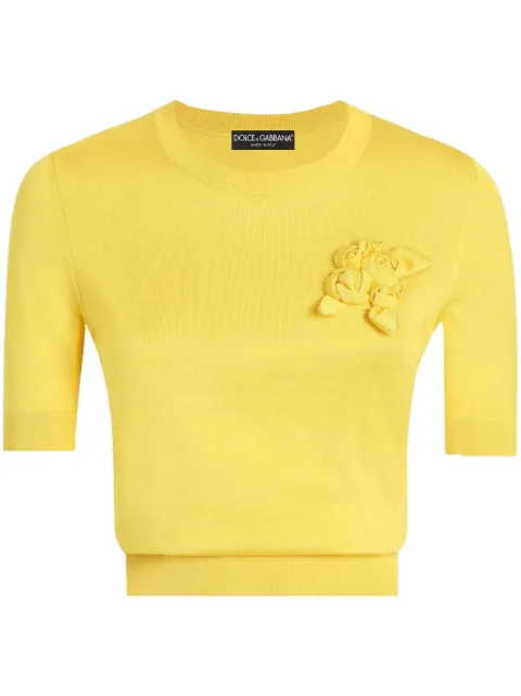 Dolce & Gabbana playera con aplique floral