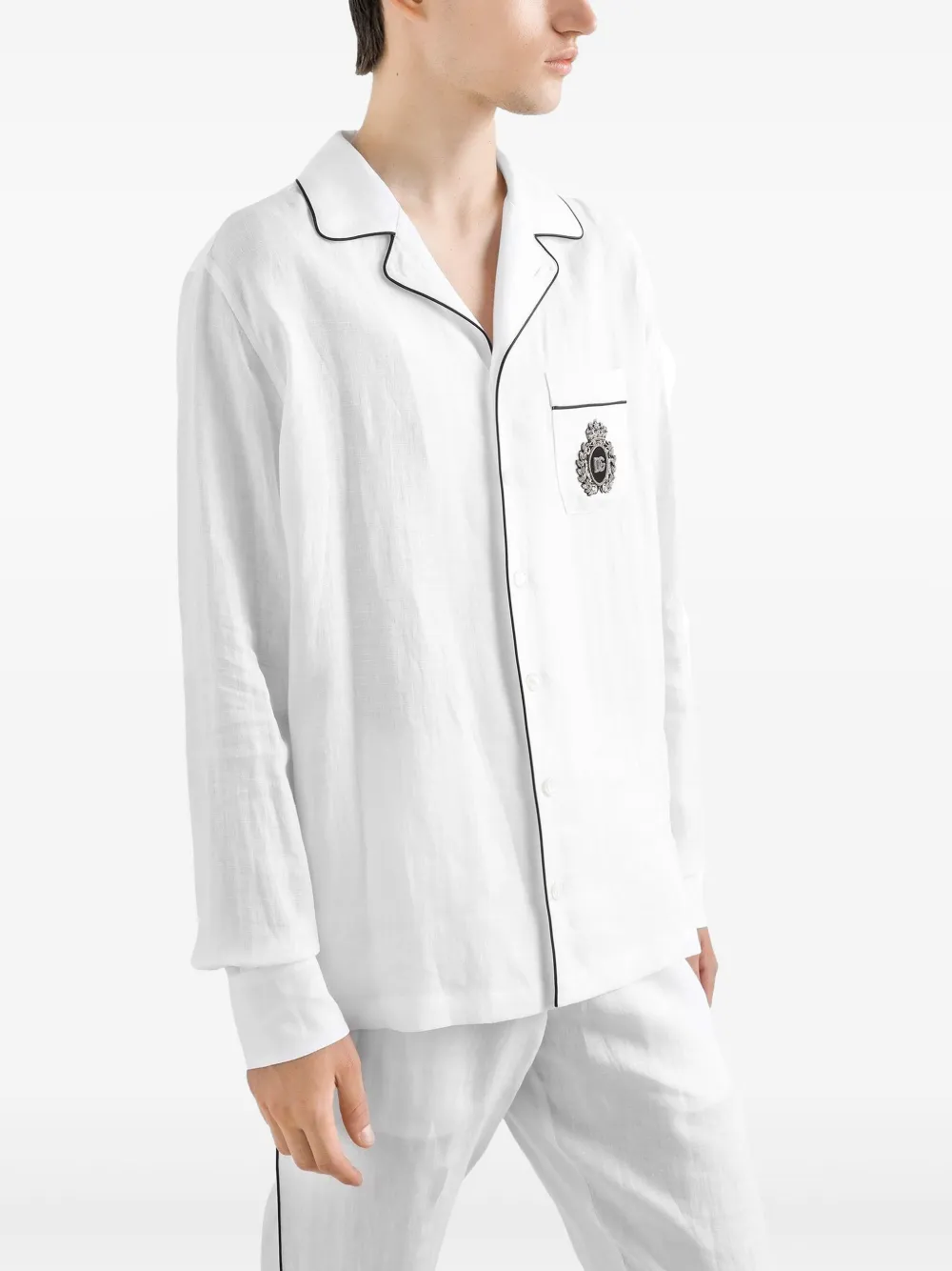 Dolce & Gabbana Overhemd met logopatch Wit
