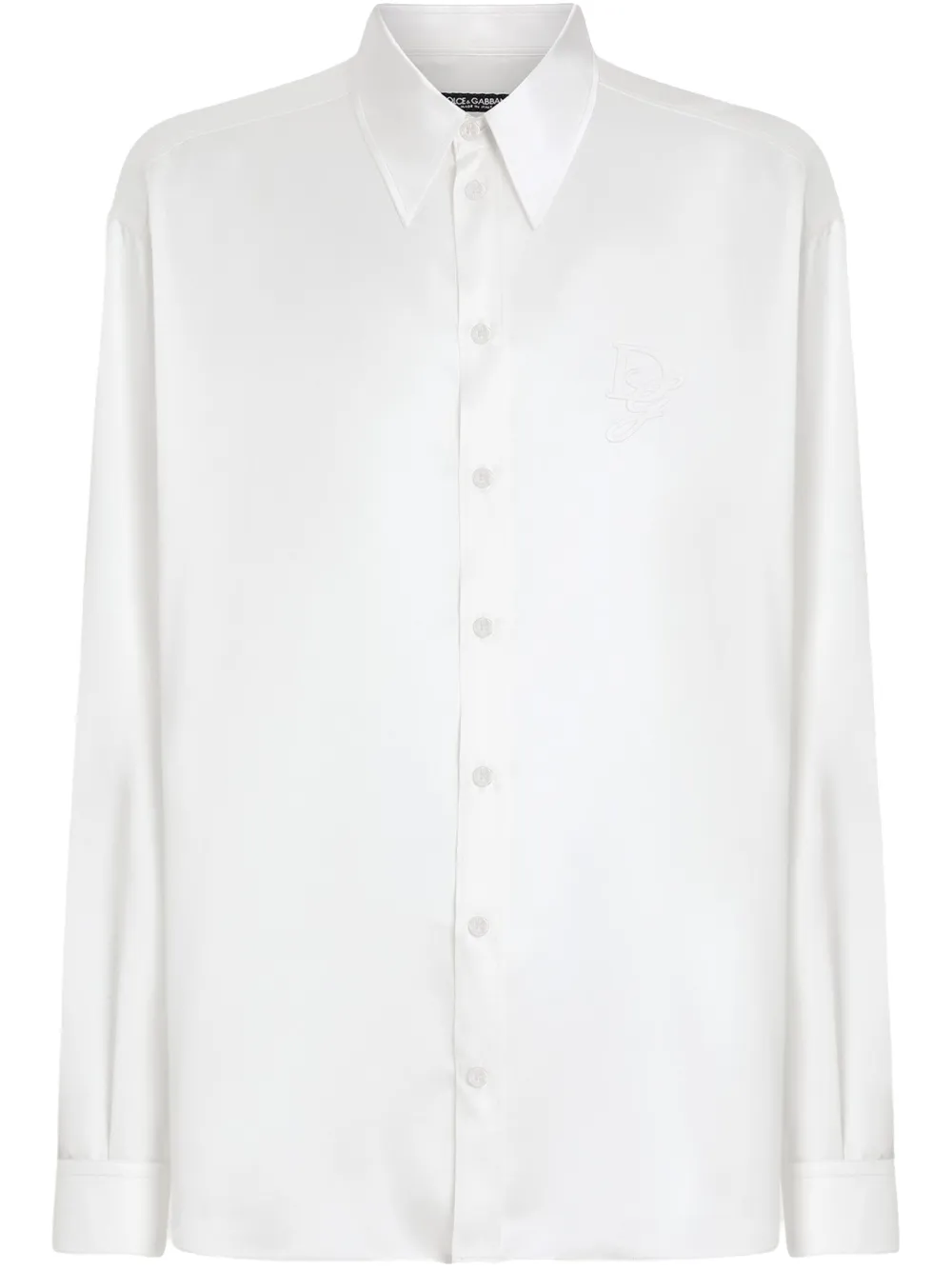 Dolce & Gabbana シルクシャツ - ホワイト Dolce & Gabbana シルクシャツ - ホワイト