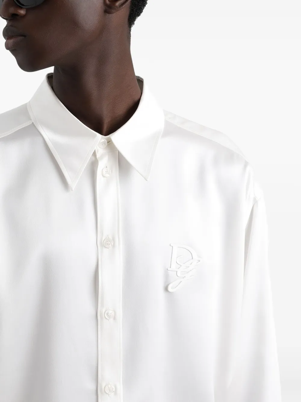 Dolce & Gabbana Zijden overhemd Wit