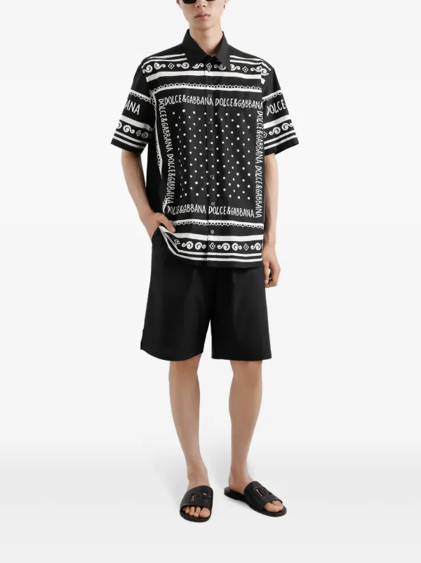 Dolce & Gabbana Camisa Com Estampa | Preto | FARFETCH BR