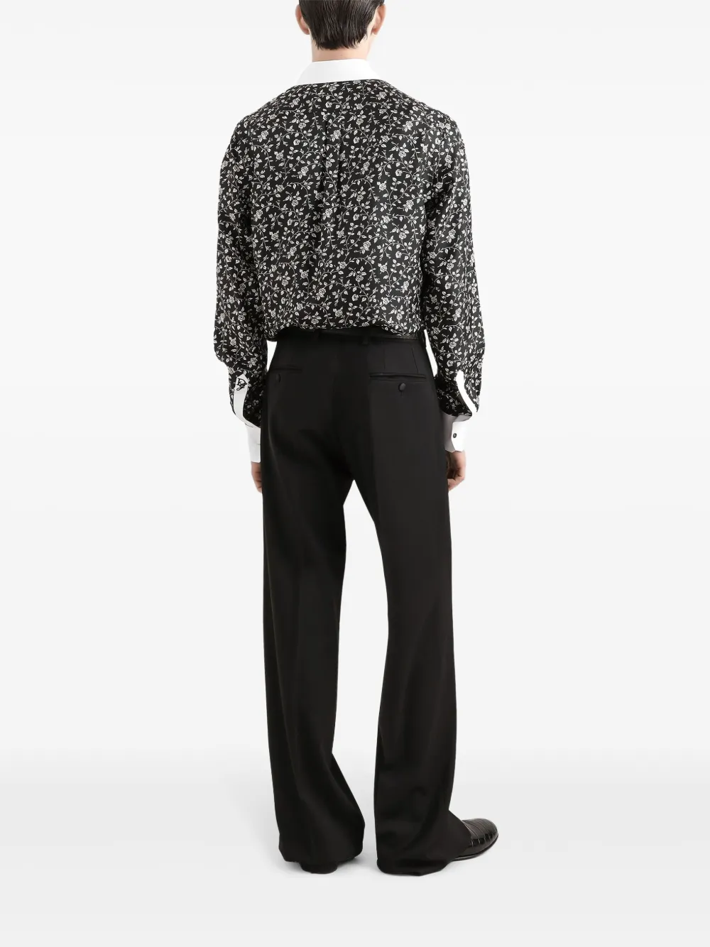 Dolce & Gabbana Overhemd met bloemenprint Zwart