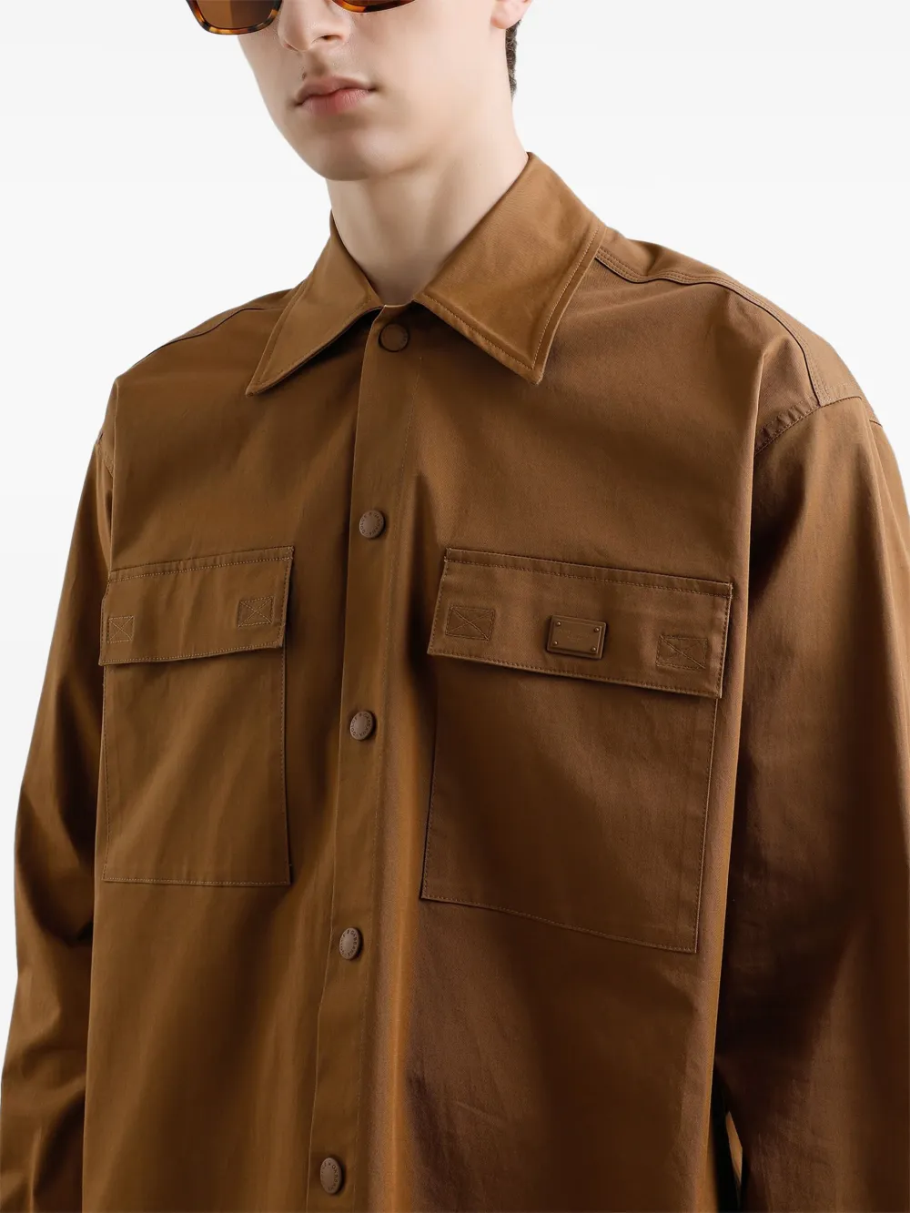Dolce & Gabbana Overhemd met lange mouwen Bruin