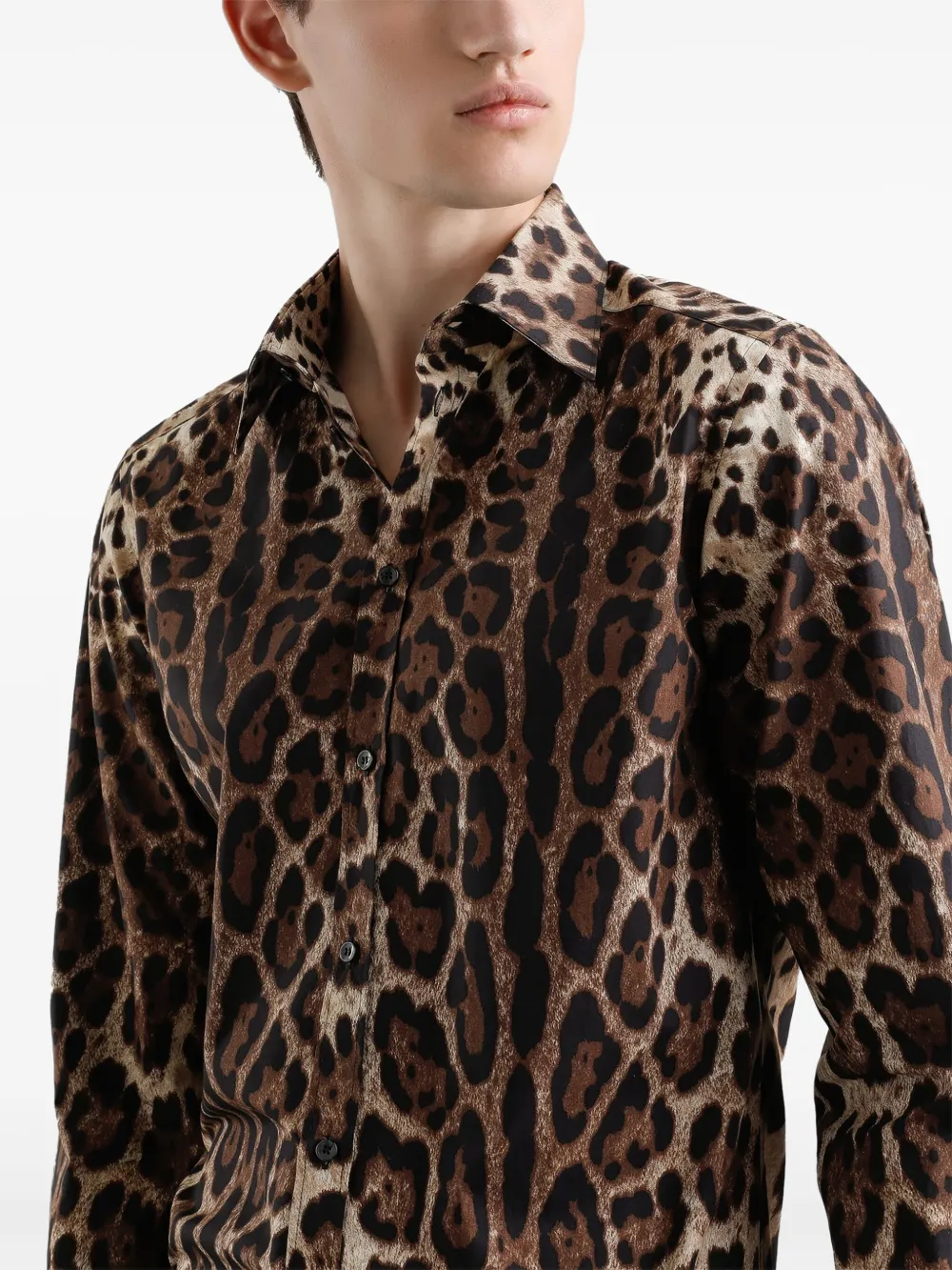 DOLCE & GABBANA LEOPARD-PRINT SHIRT