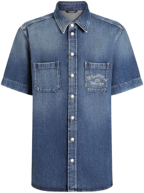 Dolce & Gabbana short-sleeved denim shirt