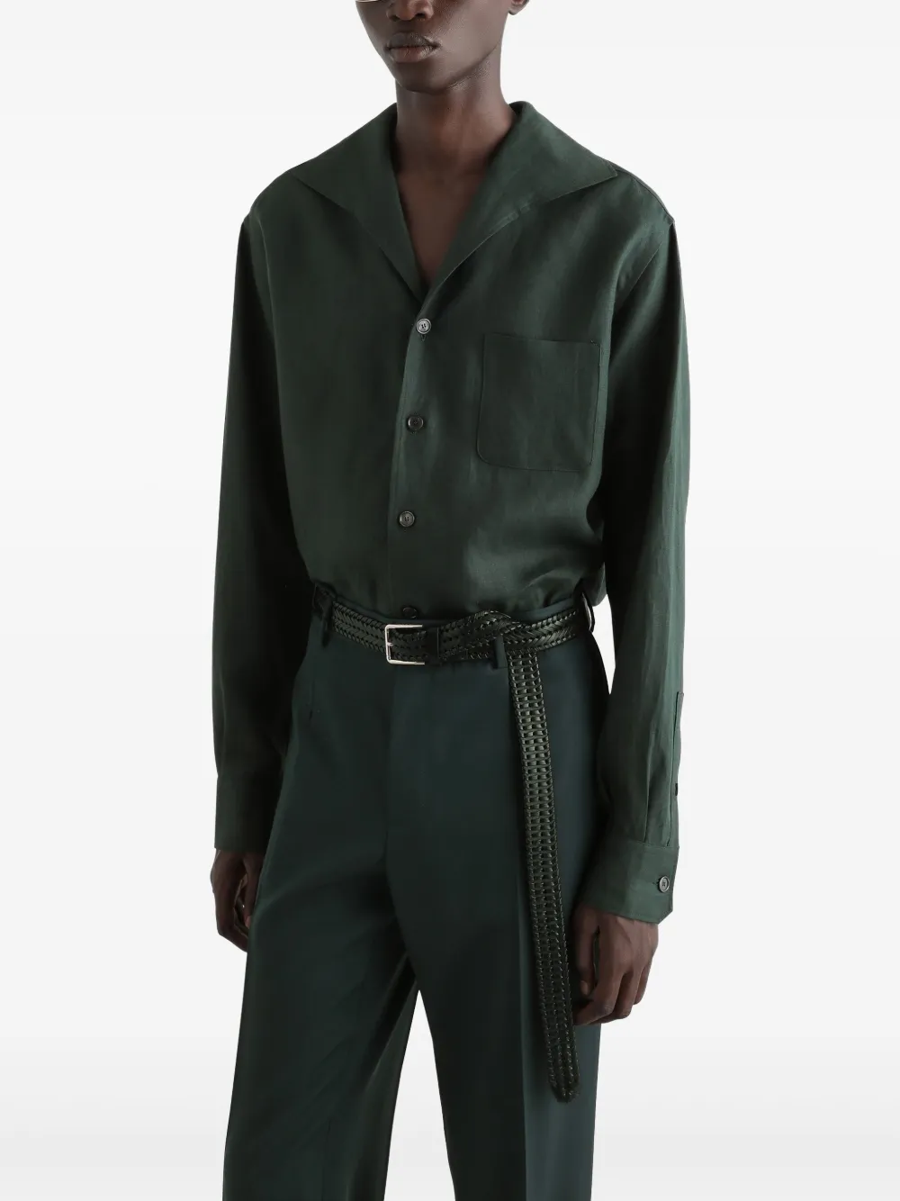 Dolce & Gabbana Overhemd met matrozenkraag Groen