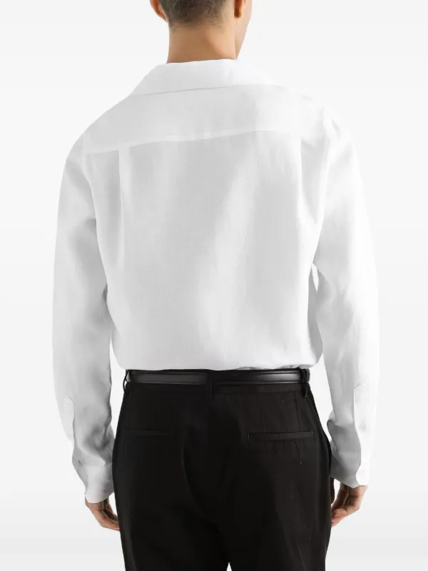 lapel dress shirt Bowling Notch Lapel Collar Shirt Tailored Fit 100% Cotton Tuxedo Oxford Men's Custom-Made Shirt