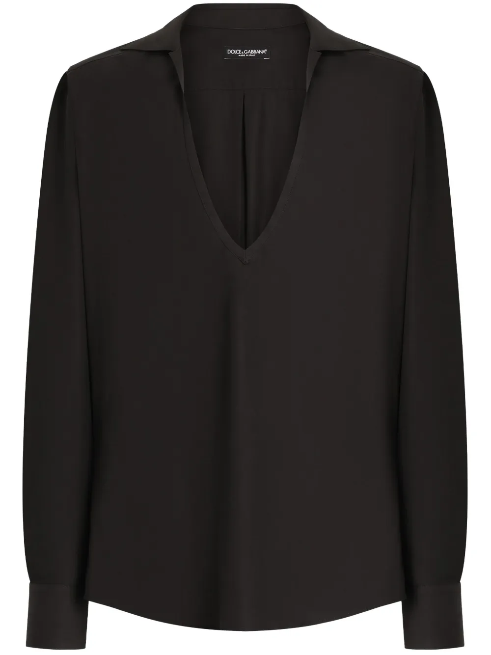 Dolce & Gabbana スプレッドカラー シャツ - ブラック Dolce & Gabbana スプレッドカラー シャツ - ブラック