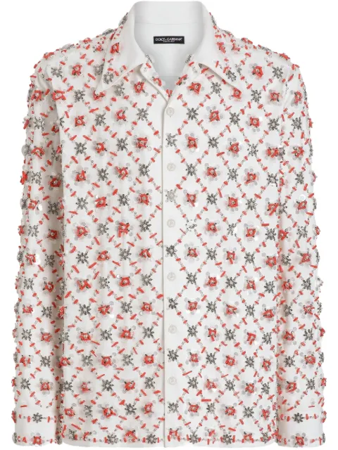 Dolce & Gabbana قميص مزين بخرز