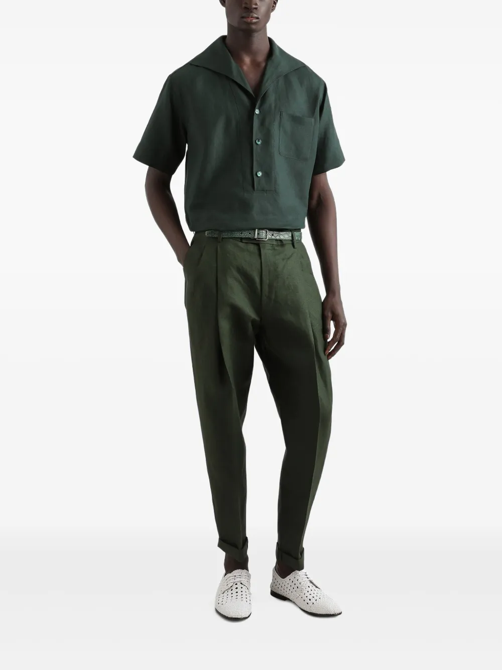 Dolce & Gabbana linen shirt - Groen