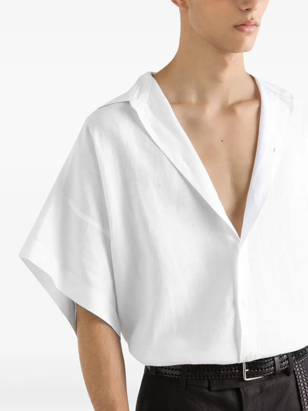 Dolce & Gabbana Overhemd met verlaagde mouwen Wit