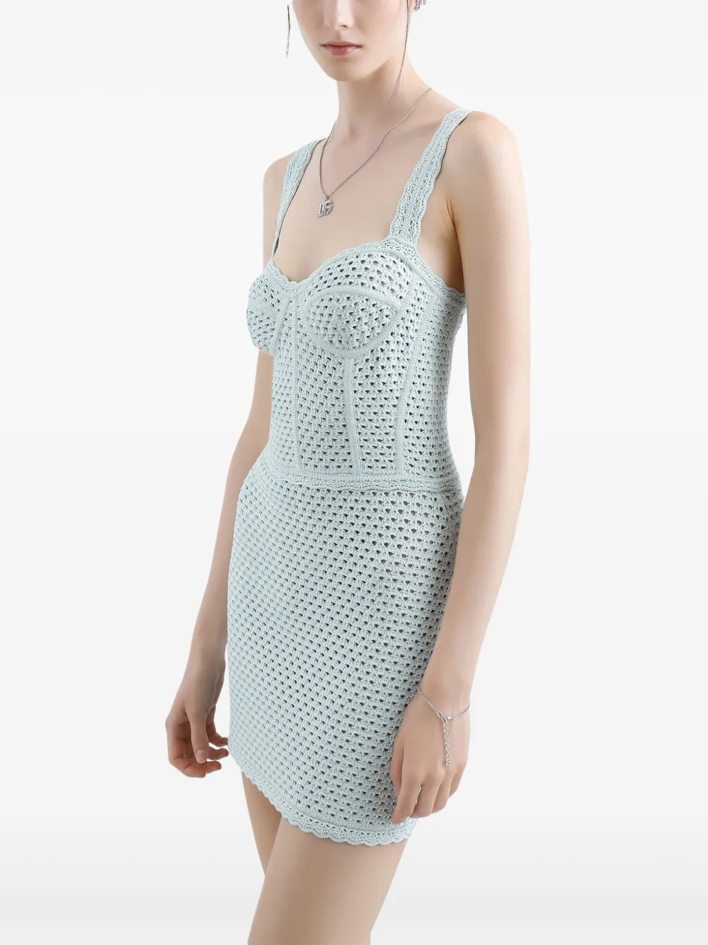 Dolce & Gabbana Gehaakte mini-jurk Blauw