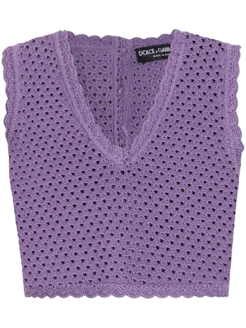 Dolce & Gabbana crochet-knit tank top