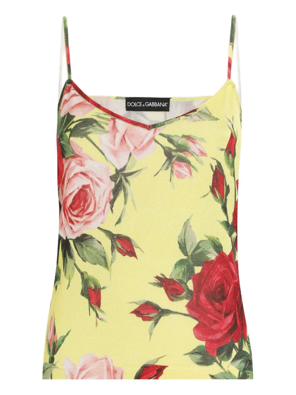 Dolce & Gabbana rose-print top | Yellow | Image 1