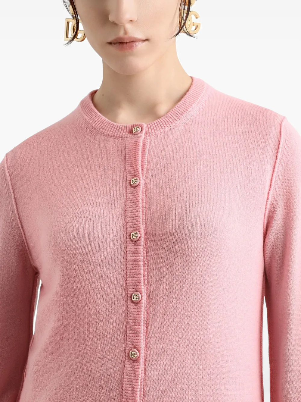 Dolce & Gabbana Button-down vest Roze