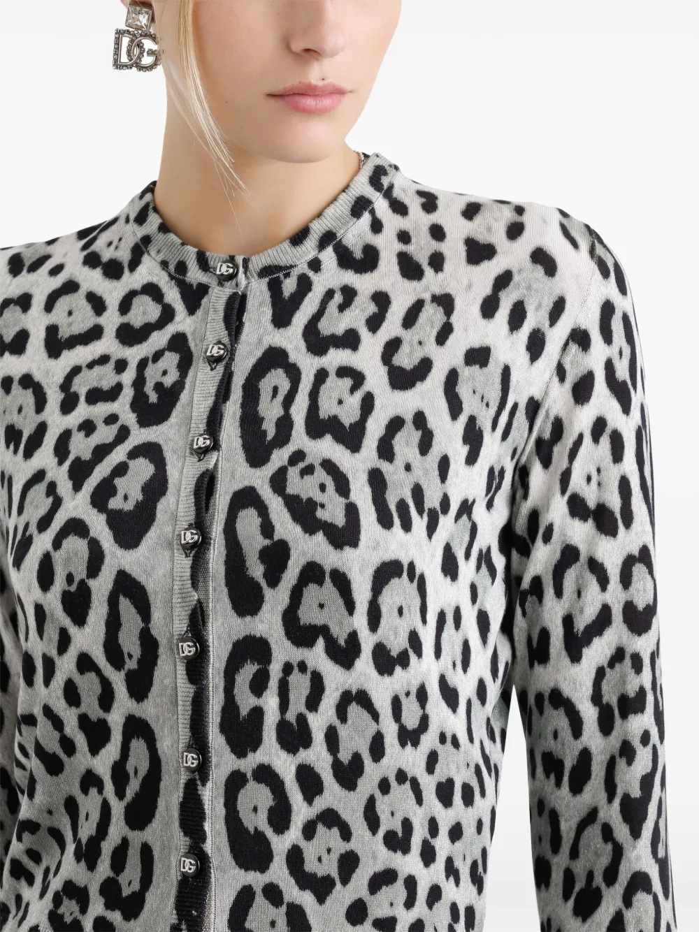 Dolce & Gabbana レオパード カーディガン | ブラック | FARFETCH JP