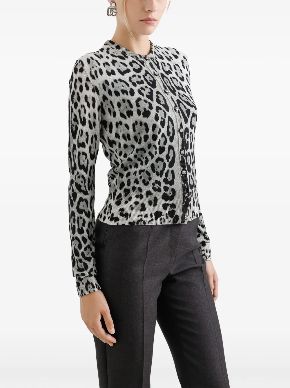Dolce & Gabbana レオパード カーディガン | ブラック | FARFETCH JP