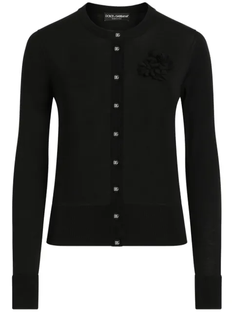 Dolce & Gabbana floral-appliqué cardigan