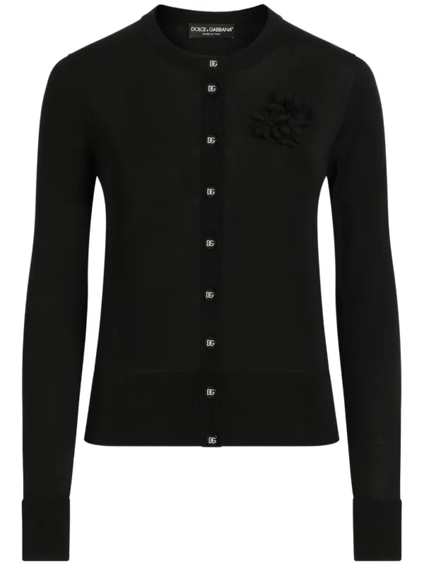 極美品★DOLCE＆GABBANA★フローラルカーディガン Dolce & Gabbana フローラル カーディガン | ブラック | FARFETCH JP