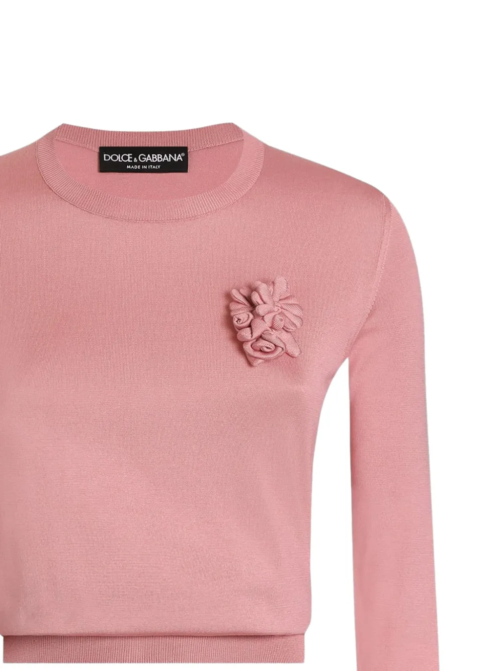 Dolce & Gabbana Top met bloemenpatch - Roze