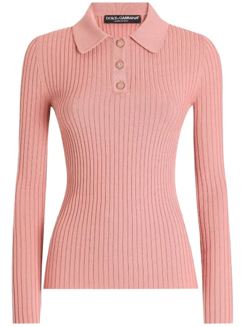 Dolce & Gabbana ribbed polo top