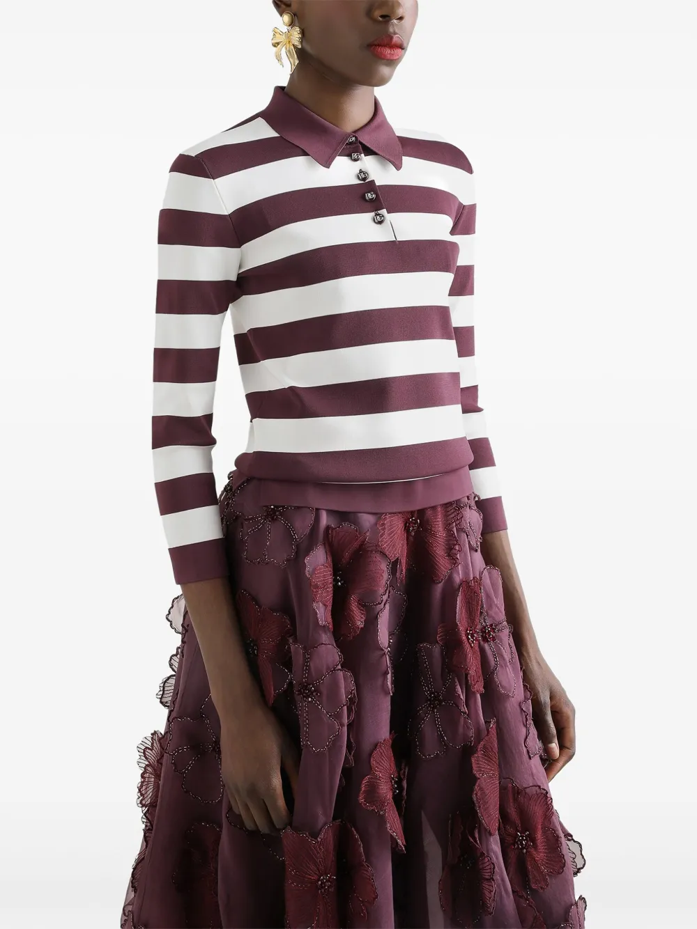 Dolce & Gabbana Gestreepte polotop Wit