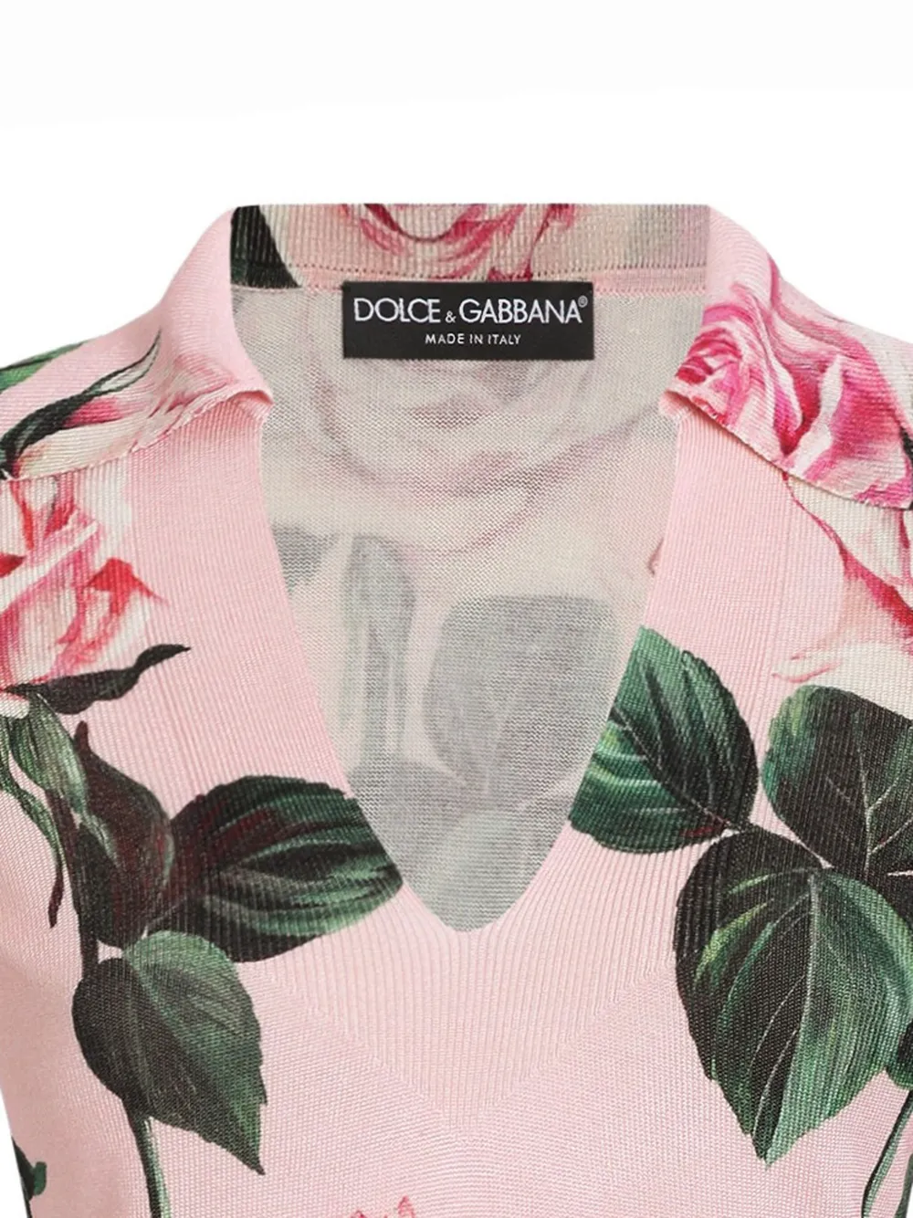 Dolce & Gabbana Polotop met bloemenprint - Roze