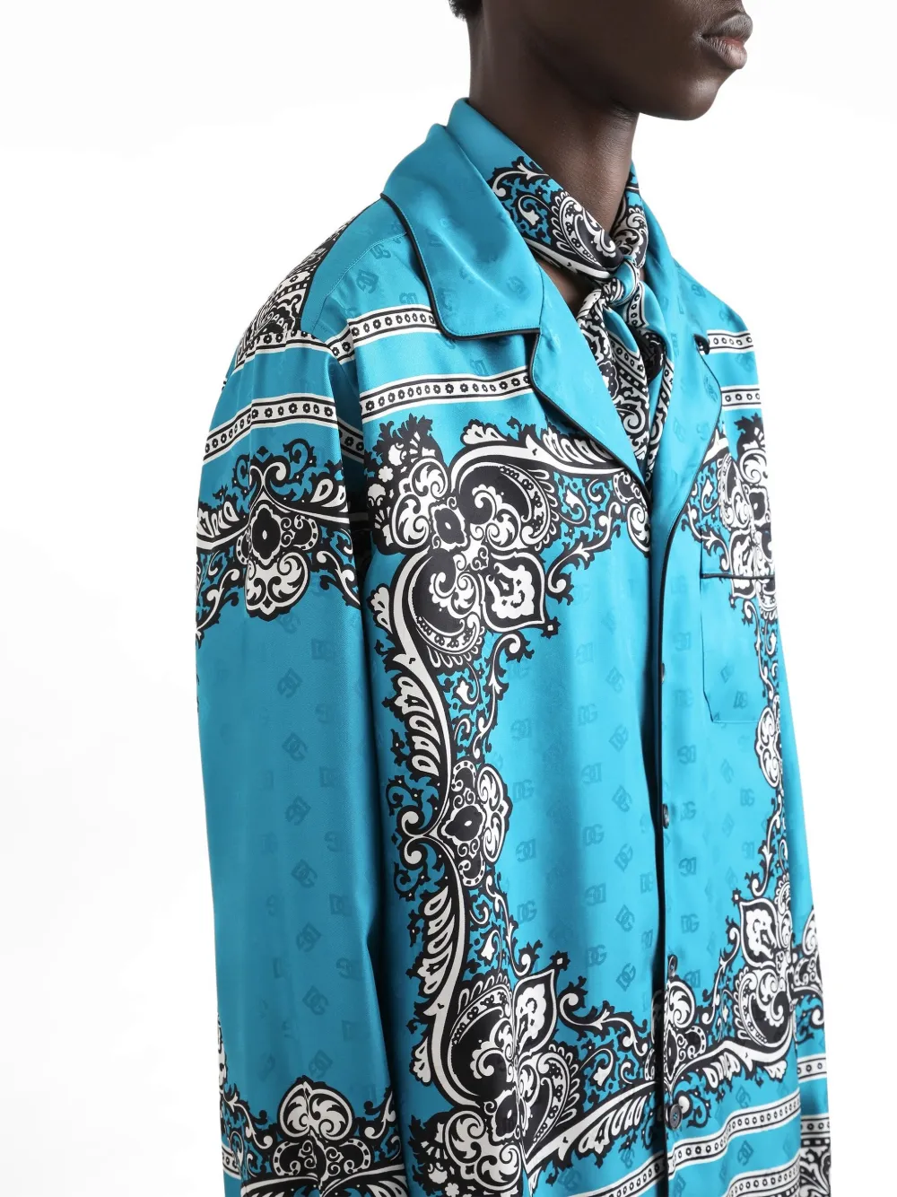 Dolce & Gabbana Overhemd met bandanaprint Blauw