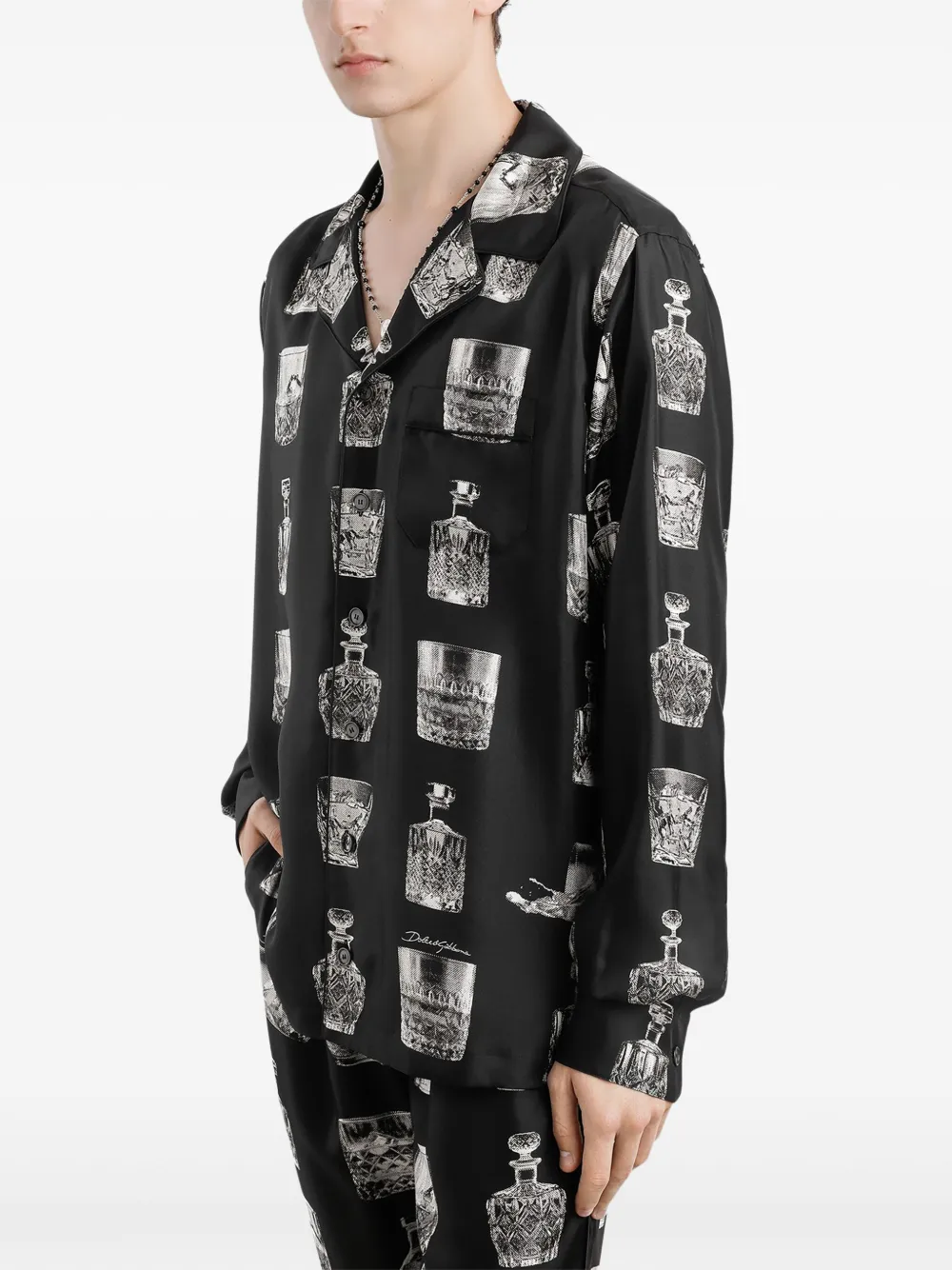 Dolce & Gabbana Overhemd met print Zwart