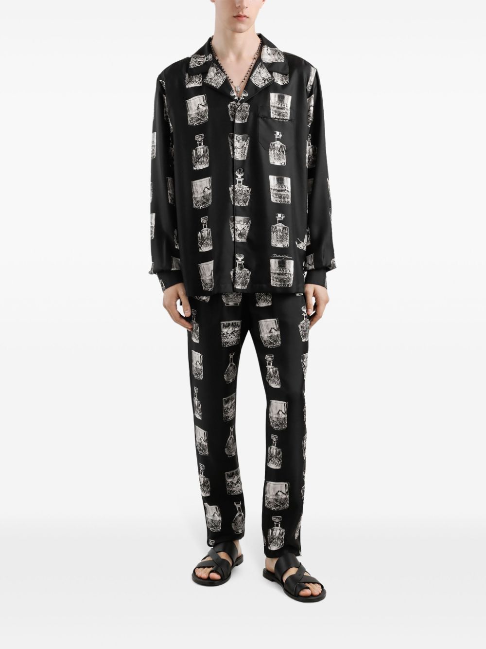 Dolce & Gabbana Liquor-print shirt - Zwart