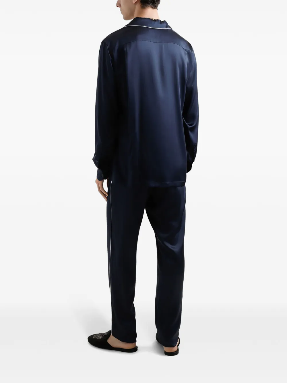 Dolce & Gabbana Overhemd met geborduurd logo Blauw