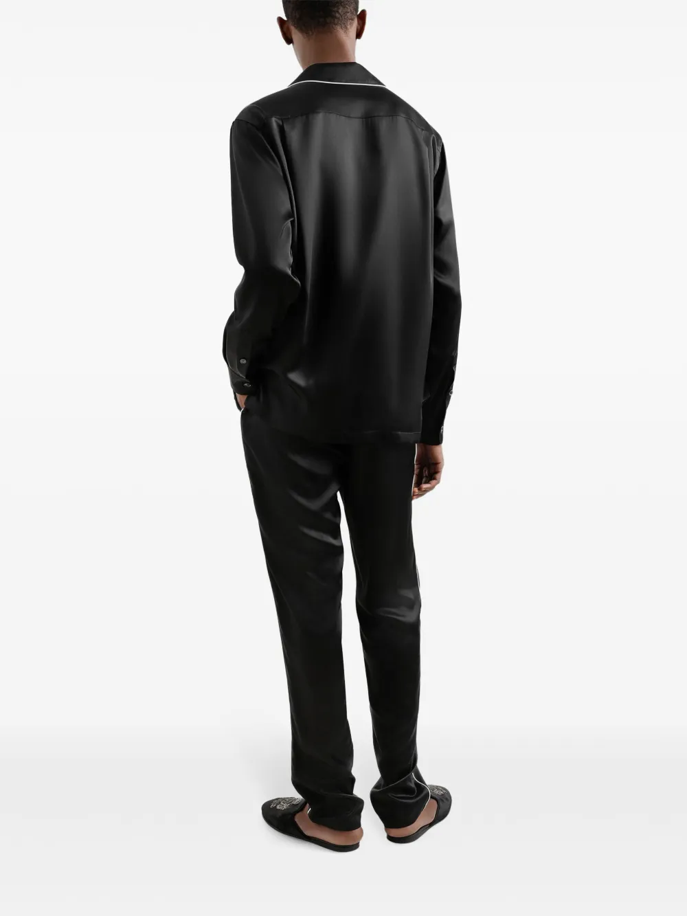 Dolce & Gabbana Overhemd met geborduurd logo Zwart