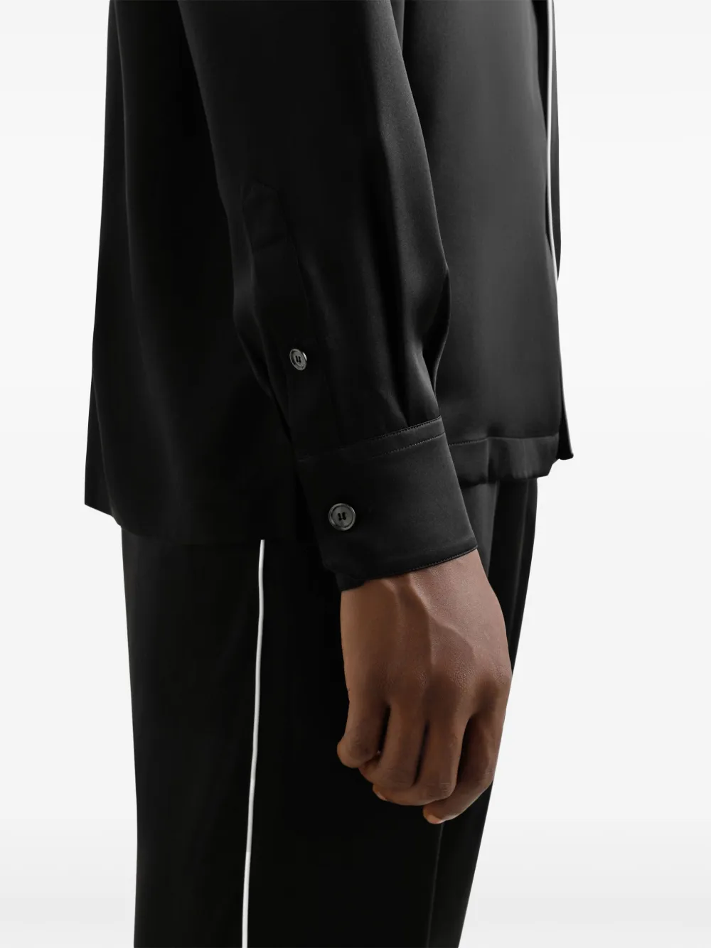 Dolce & Gabbana Overhemd met geborduurd logo Zwart